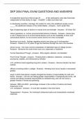 DEP 2004 FINAL EXAM QUESTIONS AND ANSWERS