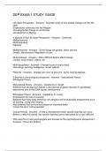 DEP EXAM 1 STUDY GUIDE