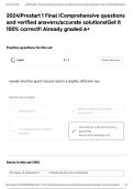 2024&vert;Prostart 1 Final &vert;Comprehensive questions and verified answers&sol;accurate solutions&vert;Get it 100&percnt; correct&excl;&excl; Already graded A&plus;