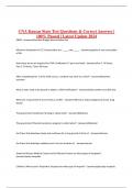CNA Kansas State Test Questions & Correct Answers &vert; 100&percnt; Passed &vert; Latest Update 2024