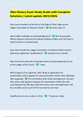 Ohio Notary Exam Study Guide with Complete Solutions &vert; Latest update 2025&sol;2026&period; 