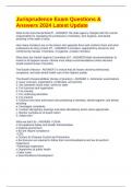 Jurisprudence Exam Questions & Answers 2024 Latest Update