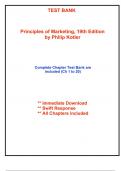 Test Bank for Principles of Marketing&comma; 19th Edition by Kotler - 2024 Published &lpar;All Chapters included&rpar;