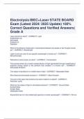 Electrolysis IBEC&plus;Laser STATE BOARD Exam &lpar;Latest 2024&sol; 2025 Update&rpar; 100&percnt; Correct Questions and Verified Answers&vert; Grade A