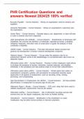 PHR Certification Questions and answers Newest 2024&sol;25 100&percnt; verified