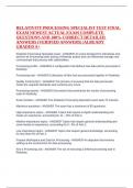 RELATIVITY PROCESSING SPECIALIST TEST FINAL EXAM NEWEST ACTUAL EXAM COMPLETE QUESTIONS AND 100