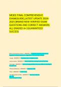  NR302 FINAL COMPREHENSIVE EXAM&lpar;GUIDE&rpar;&comma;LATEST UPDATE 2024-2025&vert;BRAND NEW VERIFIED EXAM QUESTIONS AND CORRECT ANSWERS ALL GRADED A&plus;&vert;GUARANTEED SUCCESS
