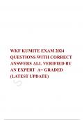 WKF KUMITE EXAM 2024 QUESTIONS WITH CORRECT ANSWERS ALL VERIFIED BY AN EXPERT  A&plus; GRADED &lpar;LATEST UPDATE&rpar;