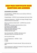 ASAP PACE CERTIFICATE EXAM QUESTIONS AND ANSWERS