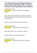 The Muscular System &lpar;Bryan Edwards Flash Pack&rpar; Stott Pilates IMP &plus; Origin & Insertion Exam Questions And Answers 