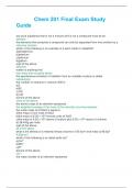 Chem 201 Final Exam Study Guide questions and answers complete solution 100&percnt; 2024&sol; 2025
