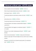 General critical care -ACCS exam
