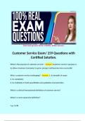 Customer Service Exam&sol; 259 Questions with Certified Solution&period;  