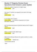 Mosby CT Registry Review Exam Questions And Answers Latest Update 