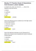 Mosby CT Practice Exam &num;2 Questions And Answers Latest Update 