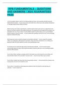 RPB Fundamentals - Questions
