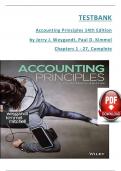 TEST BANK For Accounting Principles&comma; 14th Edition by Jerry J&period; Weygandt&comma; Paul D&period; Kimmel&comma; Verified Chapters 1 - 27&comma; Complete Newest Version