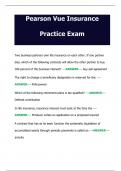 Pearson Vue Insurance Practice Exam