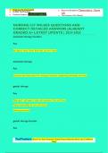 NURSING 527 WILKES QUESTIONS AND  CORRECT DETAILED ANSWERS &vert;ALREADY  GRADED A&plus; LATEST UPDATE &vert; 2024-202