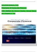 Solution Manual for Principles of Corporate Finance 14th Edition by Richard Brealey&comma; Stewart Myers&comma; Verified Chapters 1 - 34&comma; Complete Newest Version