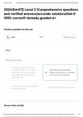 2024&vert;DANTE Level 3 &vert;Comprehensive questions and verified answers&sol;accurate solutions&vert;Get it 100&percnt; correct&excl;&excl; Already graded A&plus;