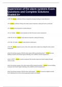 Supervision of fire alarm systems Exam Questions and Complete Solutions Graded A&plus;