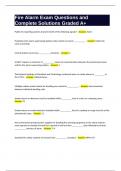 Fire Alarm Exam Questions and Complete Solutions Graded A&plus;