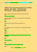 Oedipus Test Study Guide Questions & Verified  Answers 2024-2025 &vert; 100&percnt; Pass Rate  Guaranteed &vert; Latest Updated Version