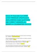    Extron AV Associate Cert EXAM LATEST PREMIUM UPDATE&lpar;2024-2025&rpar;&comma;VERIFIED EXAM QUESTIONS AND CORRECT ANSWERS&comma;ALL GRADED A&plus;&vert;GUARANTEED SUCCESS