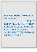 basic nursing 2nd edition by treas  full test bank