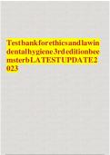 Test bank for ethics and law in dental hygiene 3rd edition beemsterb &period;&period;