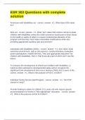 ESR 303 Questions with complete solution
