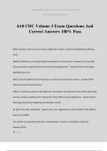 4A0 CDC Volume 3 Exam Questions And Correct Answers 100&percnt; Pass