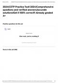 2024&vert;CETP Practice Test&vert; 2024&vert;Comprehensive questions and verified answers&sol;accurate solutions&vert;Get it 100&percnt; correct&excl;&excl; Already graded A&plus;