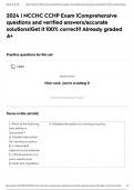 2024 &vert; NCCHC CCHP Exam &vert;Comprehensive questions and verified answers&sol;accurate solutions&vert;Get it 100&percnt; correct&excl;&excl; Already graded A&plus;