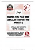 COL3704 EXAM PACK 2025  &lbrace;DETAILED QUESTIONS AND ANSWERS &rcub;