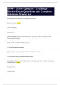 ARFF - Driver Operator - Challenge Review Exam Questions and Complete Solutions Graded A&plus;