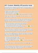 ATI Custom Mobility ATI practice tests Questions with verified correct answers