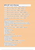 NFS 207 Unit 4 Review 2024 questions with verified correct answers