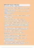 NFS 207 Exam 3 Review Questions with verified correct answers
