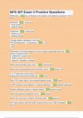 NFS 207 Exam 3 Practice Questions with verified correct answers