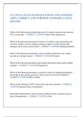 CLT FINAL EXAM WITH QUESTIONS AND ANSWERS  &lpar;100&percnt; CORRECT AND VERIFIED ANSWERS&rpar; LATEST  2024&sol;2025