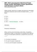 NEC 2011 Journeyman Electrical Exam Study Guide &lpar;Michigan&rpar; Exam Questions and Answers &lpar;Latest 2025&rpar;