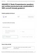 2024&vert;GPC-F Study &vert;Comprehensive questions and verified answers&sol;accurate solutions&vert;Get it 100&percnt; correct&excl;&excl; Already graded A&plus;