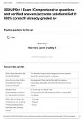 2024&vert;PSM I Exam &vert;Comprehensive questions and verified answers&sol;accurate solutions&vert;Get it 100&percnt; correct&excl;&excl; Already graded A&plus;