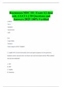 Rasmussen MDC III - Exam 1&lpar;2 dose calc&comma; 6 SATA &rpar;&vert; 50 Questions and Answers 2025 100&percnt; Verified