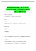 Rasmussen - MDC III - Exam 2 Questions with Complete Solutions 2025 Graded A&plus;