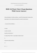 BME 214 Week 3 Part 2 Exam Questions With Correct Answers