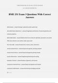 BME 231 Exam 3 Questions With Correct Answers