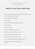BME 231- Exam 2 Review Study Guide